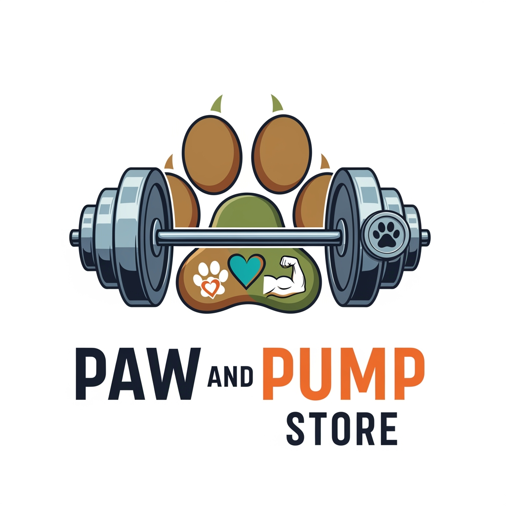 AI Design for i need logo for print on demand store.my niche is pet and fitness.my store name paw and pump store