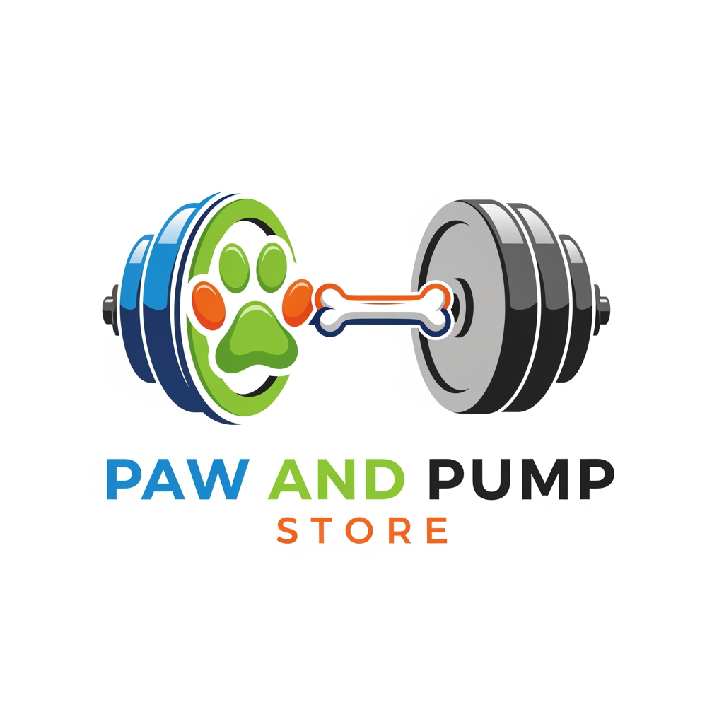 AI Design for i need logo for print on demand store.my niche is pet and fitness.my store name paw and pump store