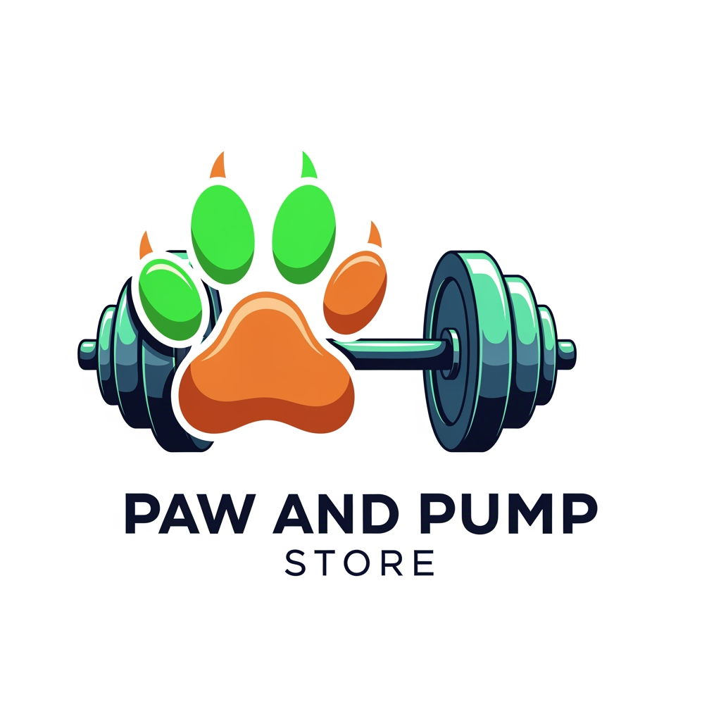 AI Design for i need logo for print on demand store.my niche is pet and fitness.my store name paw and pump store
