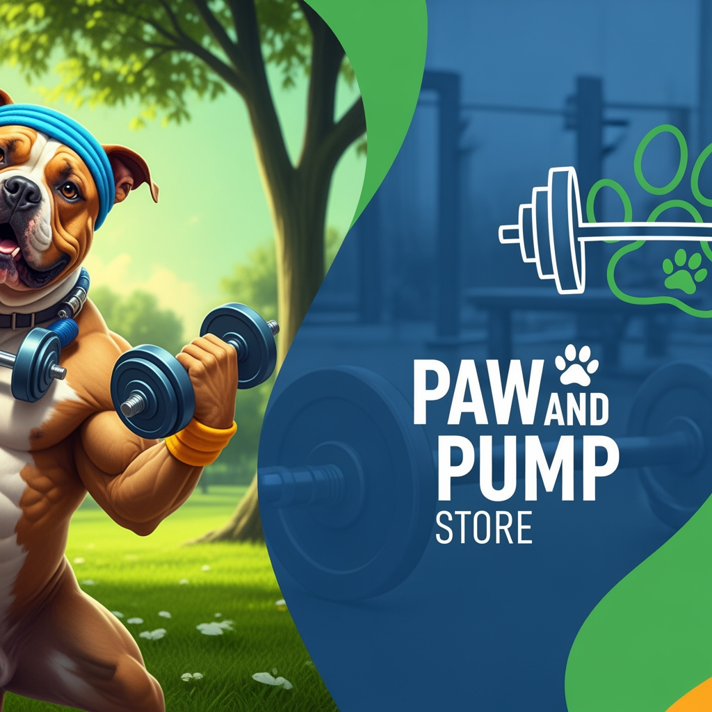 AI Design for i need banner for print on demand store.my niche is pet and fitness.my store name paw and pump store
