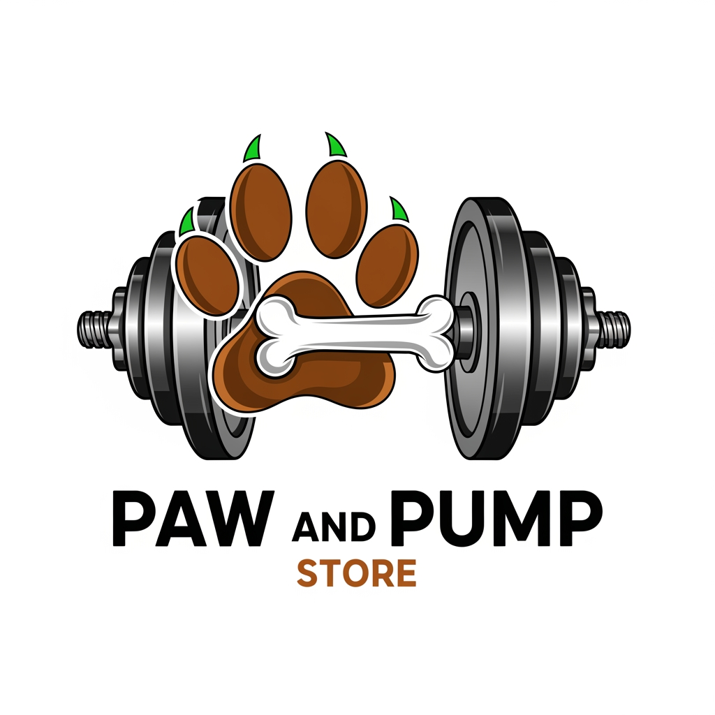 AI Design for i need logo for print on demand store.my niche is pet and fitness.my store name paw and pump store