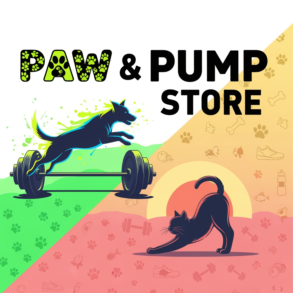 AI Design for i need banner for print on demand store.my niche is pet and fitness.my store name paw and pump store