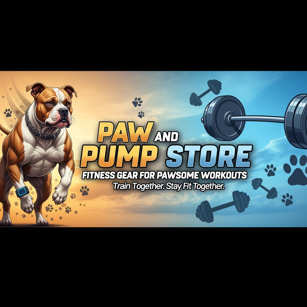 AI Design for i need banner for print on demand store.my niche is pet and fitness.my store name paw and pump store