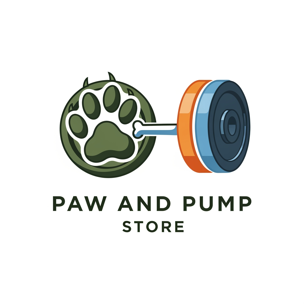 AI Design for i need logo for print on demand store.my niche is pet and fitness.my store name paw and pump store