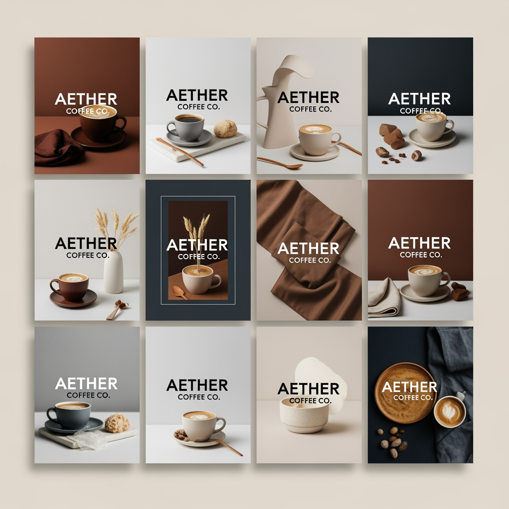 AI Design for Aether Coffee Co.

A new premium coffee brand is launching in India and wants a complete social media campaign.  Brand personality:
Premium
Modern
Minimal
Cozy