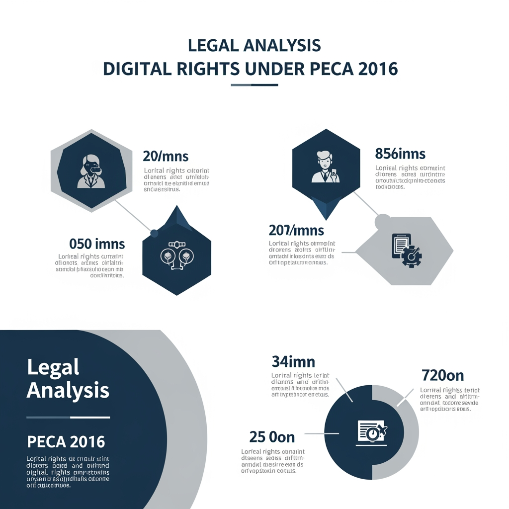 AI Design for DIGITAL RIGHTS UNDER PECA 2016: A Simple Analysis of Freedom of Speech and Privacy in Pakistan
Author: 
Tanveer Shahid & Syed Tahir Naveed
Supervisor: 
Prof. Dr. Zaheer Ahmed
Department
LLM, School Of Law and Policy , University of Management and Technology, Lahore, Pakistan.


1. INTRODUCTION & BACKGROUND
BRIEF CONTEXT: 
Internet use is growing very fast in Pakistan. Because of this, cybercrime has also increased. So the government made a law to control it.
Problem/Gap: 
PECA 2016 was made to stop cybercrime. But people are worried that it hurts basic rights like freedom of speech, privacy, and fair court process.
Purpose: 
This study checks if PECA 2016 matches the Constitution and international human rights rules. It also gives ideas to better protect digital rights in Pakistan.

2. RESEARCH QUESTIONS
•	Does PECA 2016 follow the Constitution’s rules about freedom of speech and privacy?  
•	How has PECA affected people’s freedom of speech and privacy in real life?  
•	What are the legal problems in PECA, and what changes are needed to protect digital rights?
3. METHODOLOGY 
•	Research Design: 
Qualitative research + Doctrinal legal analysis + Comparative legal analysis + Policy analysis
•	Sample/Population:
 PECA 2016, court judgments, constitutional provisions, international laws, comparative frameworks
•	Content Analyzed: 
Laws, court cases, government rules, policy documents, international legal instruments
•	Data Technique: 
Legal content analysis + comparative analysis + rights-based constitutional analysis
4. FINDINGS 
KEY FINDINGS (ALIGNED WITH RESEARCH QUESTIONS)
1.	PECA contains several provisions that are inconsistent with constitutional protections of freedom of expression and privacy, particularly Sections 20 and 37.
2.	Broad content-blocking powers, criminal defamation provisions, and surveillance mechanisms create significant risks for digital rights and due process.
3.	Judicial oversight remains limited, while enforcement practices may encourage self-censorship among journalists, activists, and online users.
4.	Comparative models from the EU and UK demonstrate more transparent and rights-compatible approaches to digital governance.
________________________________________
DIGITAL RIGHTS CHALLENGES UNDER PECA
•	Criminal Defamation — 85% 
•	Content Blocking Powers — 80% 
•	Surveillance Concerns — 75% 
•	Lack of Transparency — 70% 
•	Due Process Issues — 65% 
Impact Level (%)
________________________________________
MAJOR CHALLENGES IDENTIFIED
Challenge	Impact
Criminal Defamation	                Chilling Effect on Speech
Content Blocking	                 Reduced Online Freedom
Surveillance Powers	                   Privacy Risks
Weak Oversight	                  Due Process Concerns
Lack of Transparency	                  Accountability Deficit

5. CONCLUSION & IMPLICATIONS
KEY CONCLUSIONS
•	PECA plays an important role in addressing cybercrime but contains several provisions that adversely affect freedom of expression and privacy. 
•	Current enforcement mechanisms grant extensive powers to regulatory authorities without sufficient safeguards. 
•	Meaningful reform is required to align PECA with constitutional guarantees and international human rights standards. 
PRACTICAL IMPLICATIONS
•	Better protection of digital rights 
•	Improved transparency and accountability 
•	Enhanced public trust in digital governance 
•	Stronger constitutional compliance 
•	More effective cybercrime regulation 
________________________________________
6. STUDY RECOMMENDATIONS
TOP 5 RECOMMENDATIONS
1.	Treat ordinary online defamation as a civil matter instead of a criminal offense. 
2.	Require court warrants before surveillance or access to personal data. 
3.	Create an independent digital rights authority. 
4.	Make content-blocking decisions more transparent. 
5.	Introduce a strong data protection law to safeguard personal information.
7-SMART DIGITAL RIGHTS REFORM MODEL
1. LEGAL REFORM
2. JUDICIAL OVERSIGHT
3. INDEPENDENT REGULATOR
4. TRANSPARENCY & ACCOUNTABILITY
5. PROTECTION OF DIGITAL RIGHTS