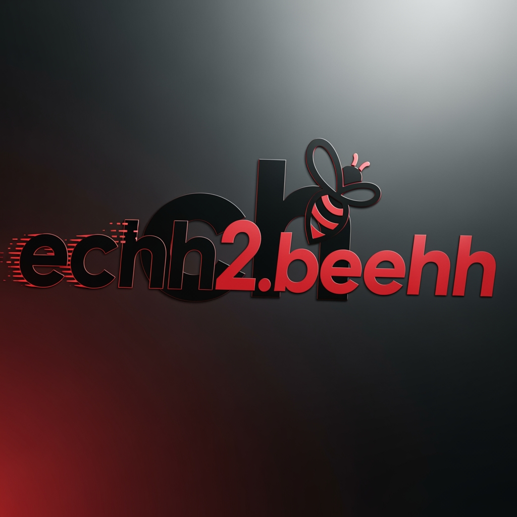 AI Design for elogo yechh2.beehh  blak and red color theme