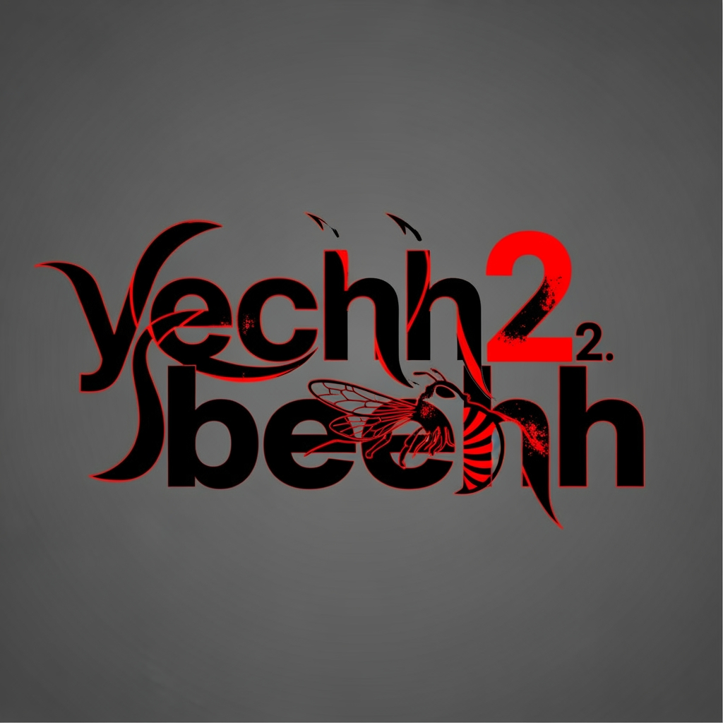 AI Design for ccreativelogo yechh2.beehh  blak and red color theme