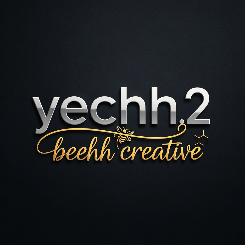 AI Design for create a text logo yechh2.beehh creative