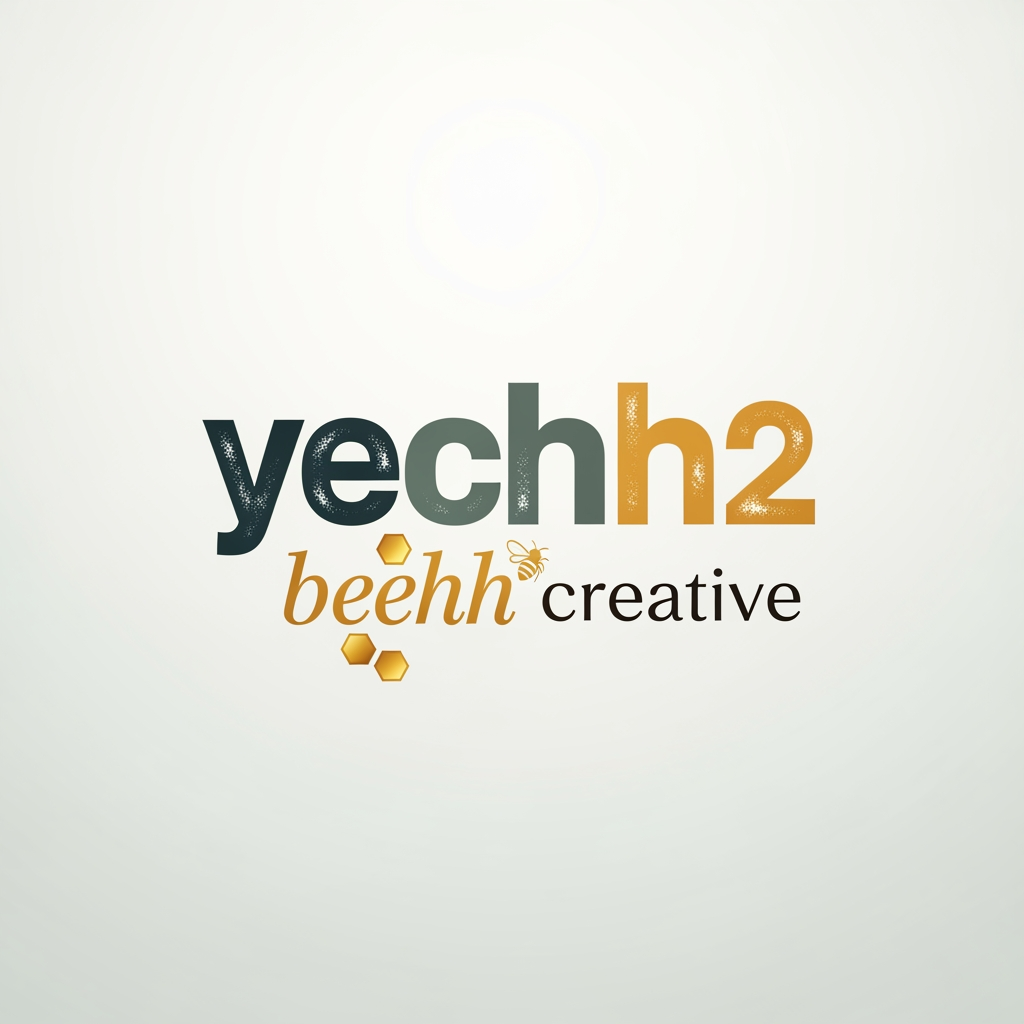 AI Design for create a text logo yechh2.beehh creative
