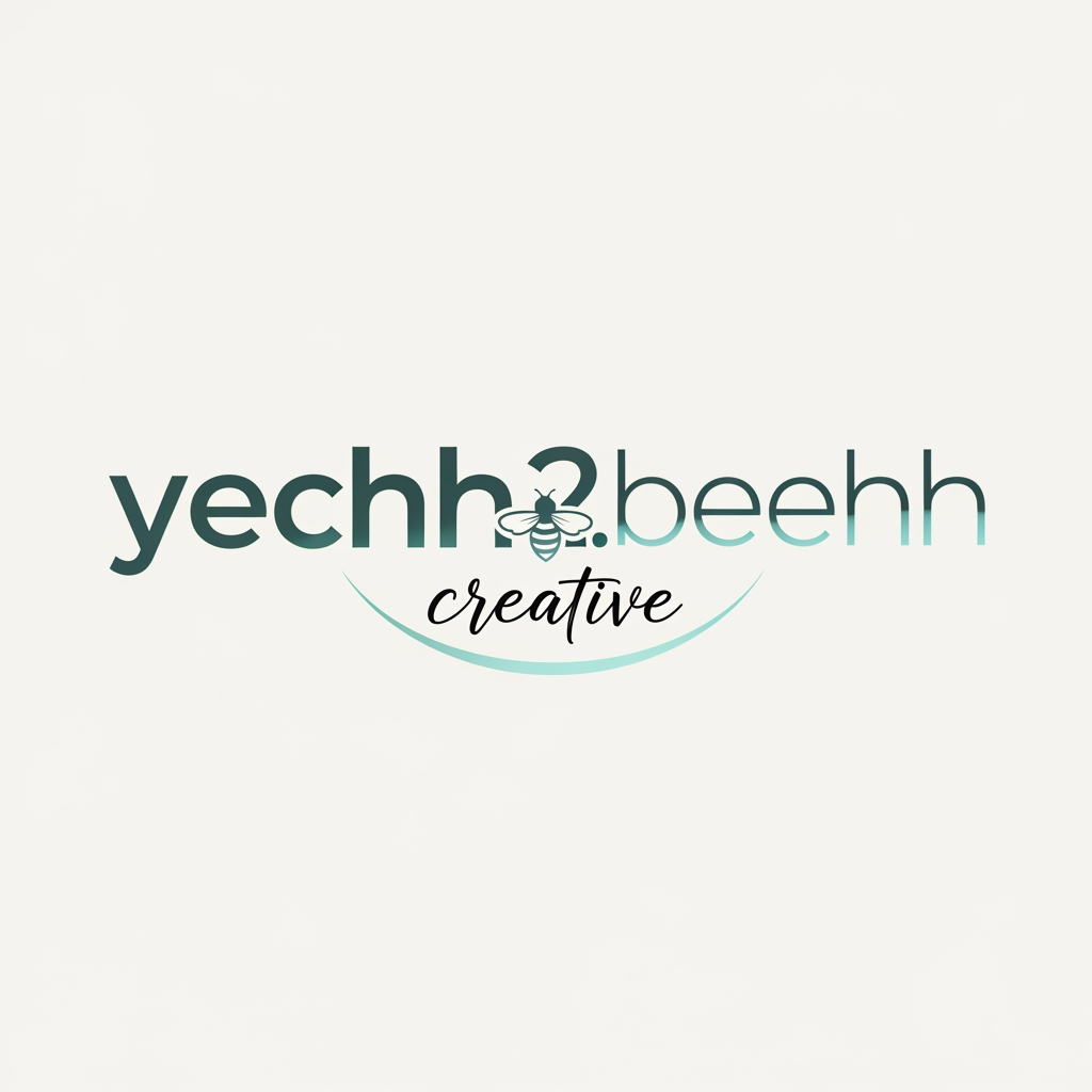 AI Design for create a text logo yechh2.beehh creative