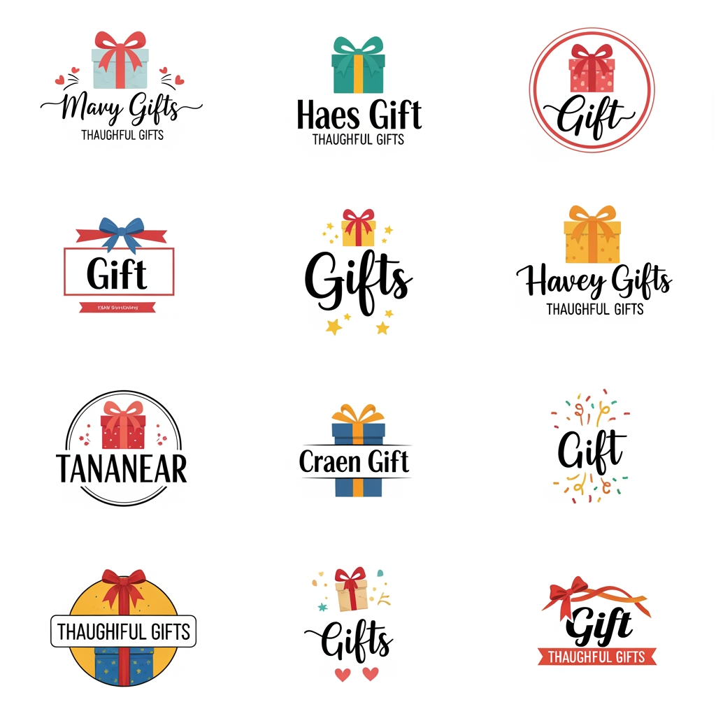 AI Design for i want  to makr a logo for my fb bsiness page where gift items will be sold . mka e a few logo designs for me .