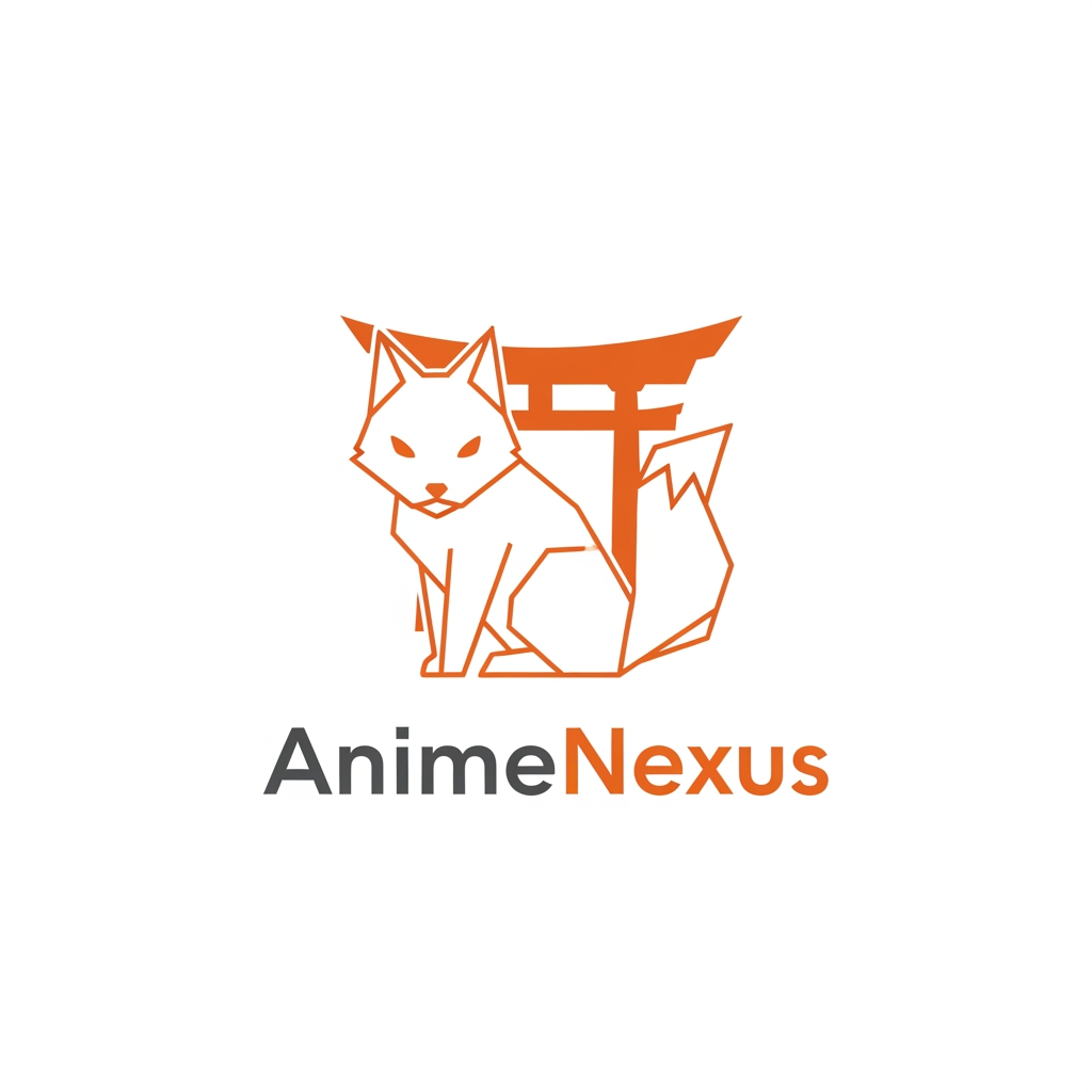 AI Design for A creative logo featuring a minimalist orange design, similar to anime web sites like VIZ or Kodansha; the company sells anime merchandise.
