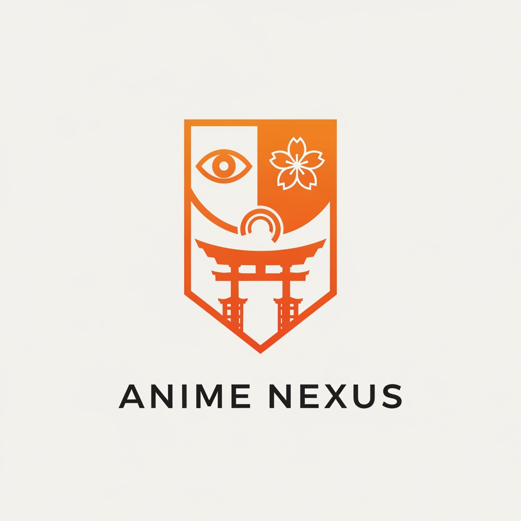 AI Design for A creative logo featuring a minimalist orange design, similar to anime web sites like VIZ or Kodansha; the company sells anime merchandise.