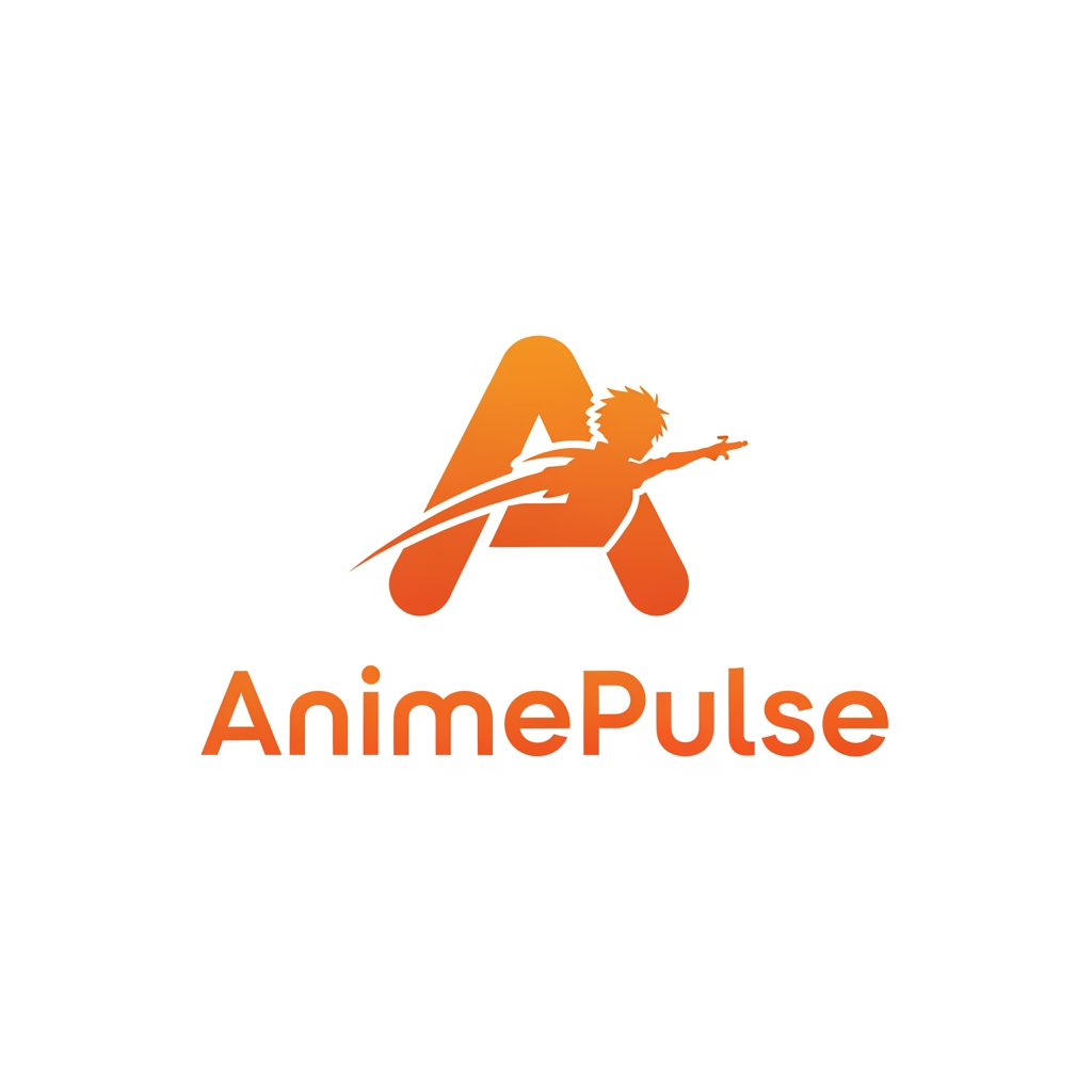 AI Design for A creative logo featuring a minimalist orange design, similar to anime web sites like VIZ or Kodansha; the company sells anime merchandise.