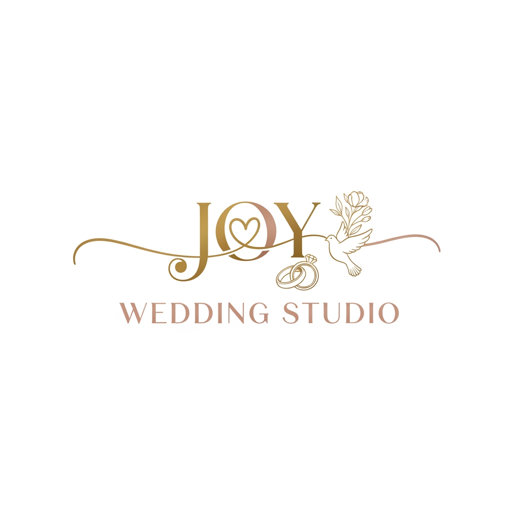AI Design for JOY WEDDING STUDIO CREATE THE LOGO