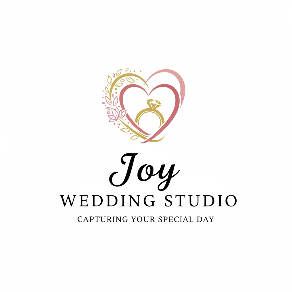 AI Design for JOY WEDDING STUDIO CREATE THE LOGO