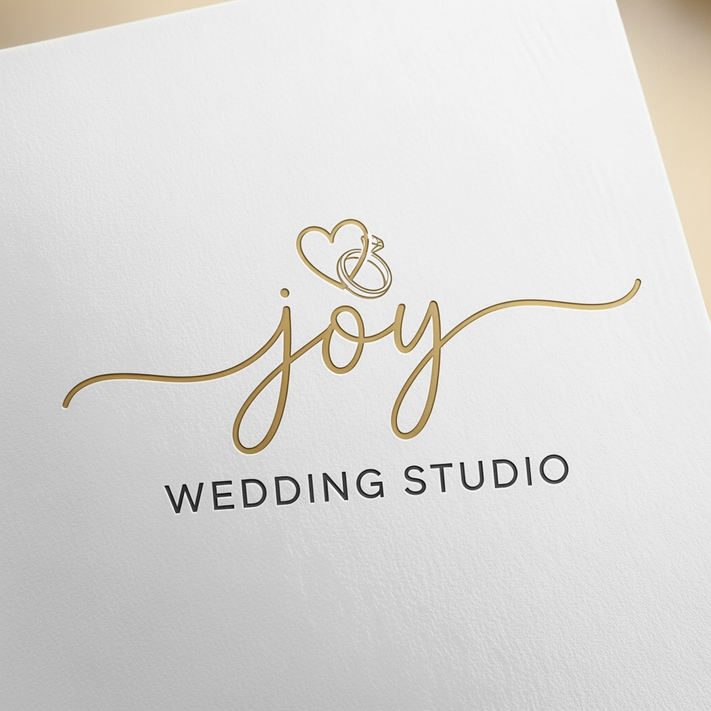 AI Design for JOY WEDDING STUDIO CREATE THE LOGO