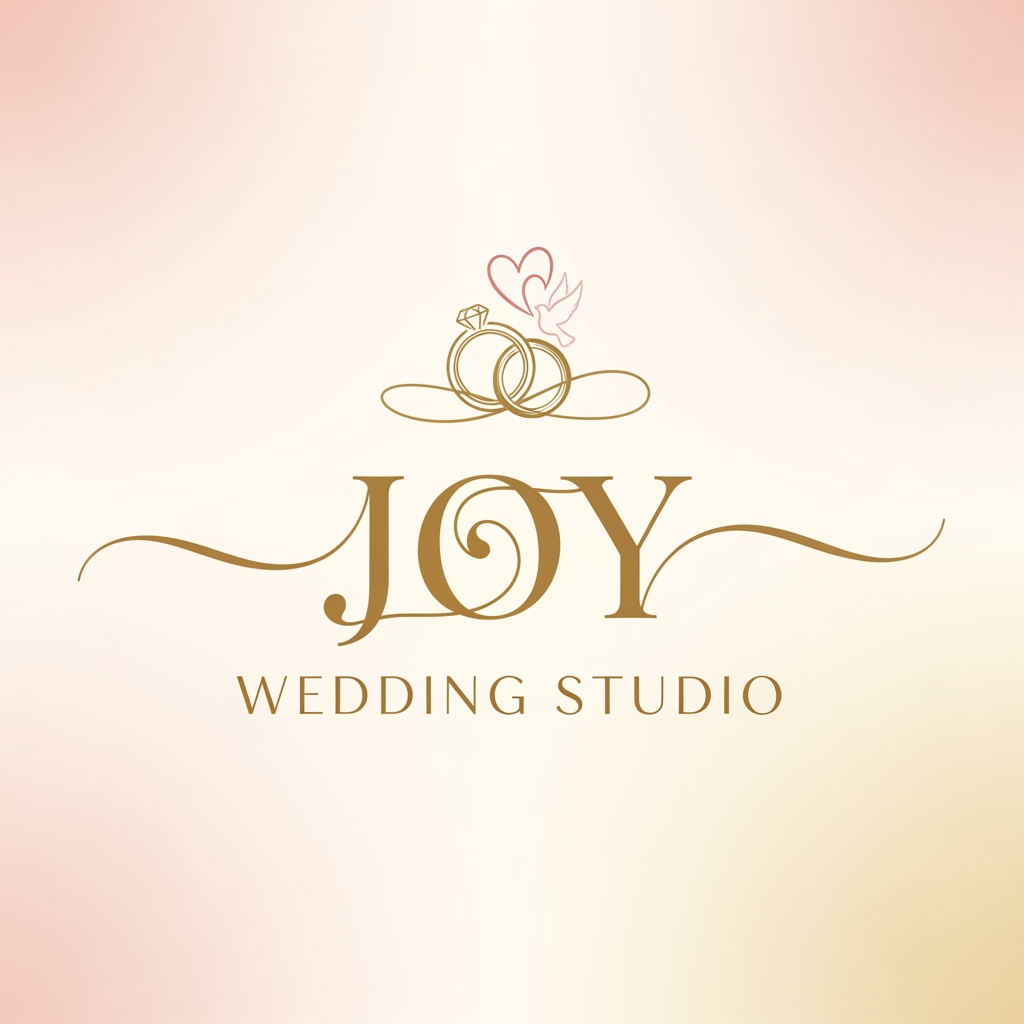 AI Design for JOY WEDDING STUDIO CREATE THE LOGO
