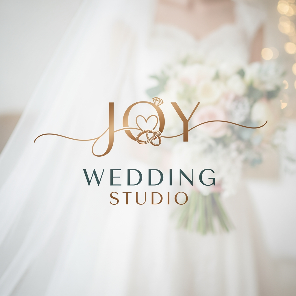 AI Design for JOY WEDDING STUDIO CREATE THE LOGO