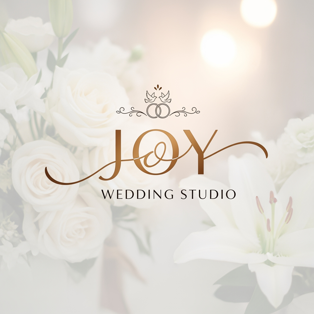 AI Design for JOY WEDDING STUDIO CREATE THE LOGO