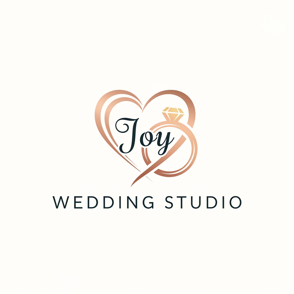 AI Design for JOY WEDDING STUDIO CREATE THE LOGO