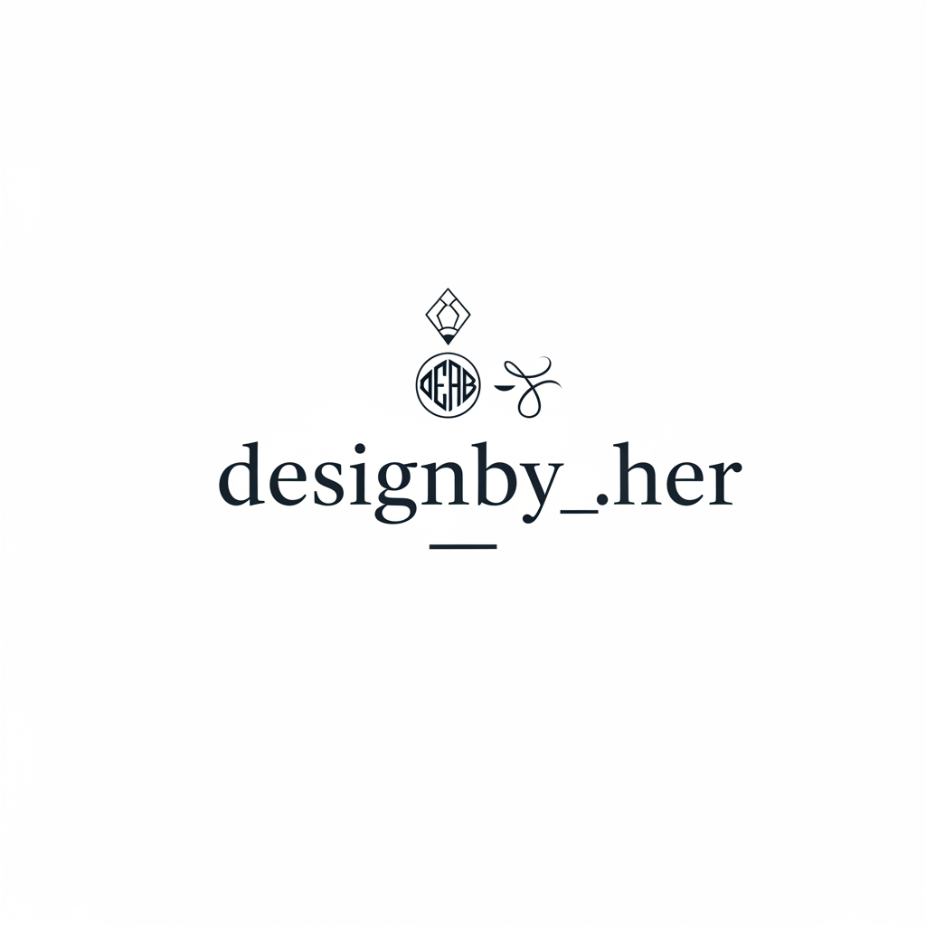 AI Design for my id name is designby_.her and i want to a logo just like professional
