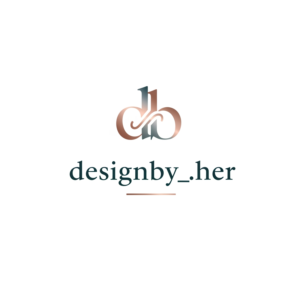 AI Design for my id name is designby_.her and i want to a logo just like professional