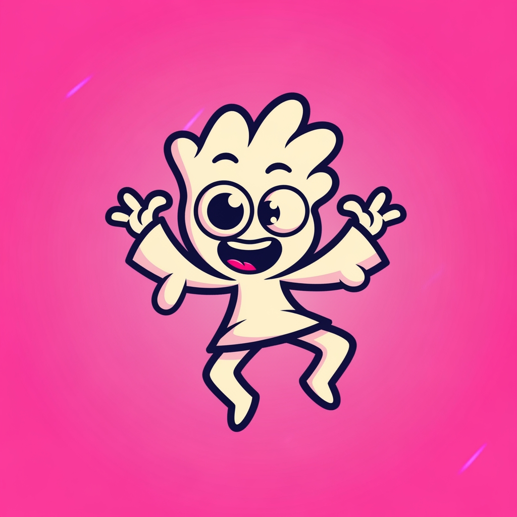 AI Design for design custom logo for yt chanel based on editing ishowspeed.i want logo backround to be a pink but wearid pink.and i want the custom made character in center i bu no text on it just character. and cartoon character. caroon character thath is not real person thatt is not person idiot