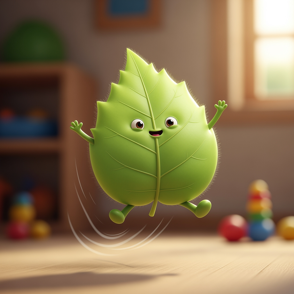 AI Design for aik piyari se famliy leef ki
Aik phooli hui, elastic ball jis ke chote mote haath pair hain. Agar wo khush hota hai to wo high bounce karta hai; agar thoda sad hota hai to slow roll karta hai — ye automatic emotions sikhata hai.