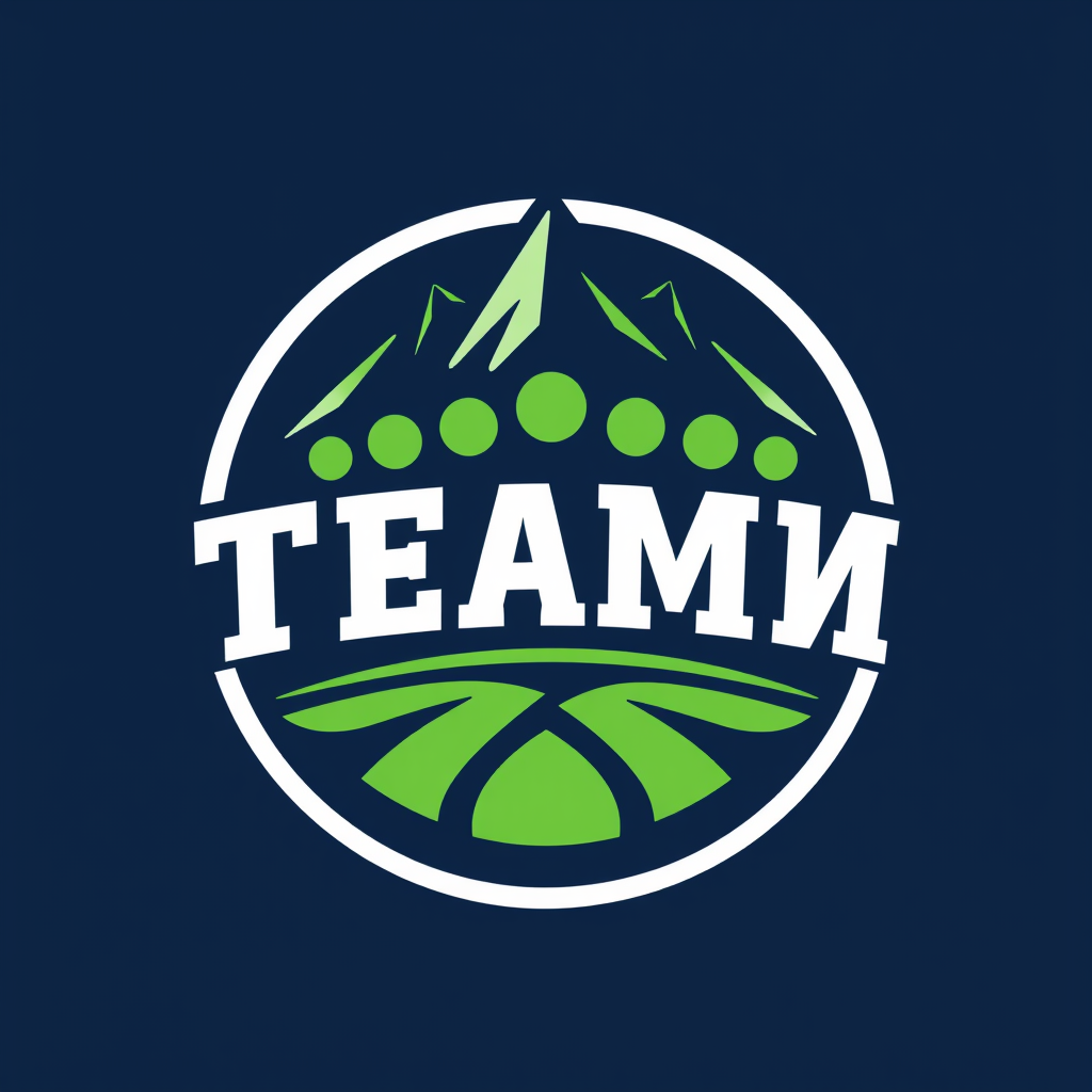 AI Design for I want a logo on that photo, what should it look like? It should be in a round shape. It should look like a team.
