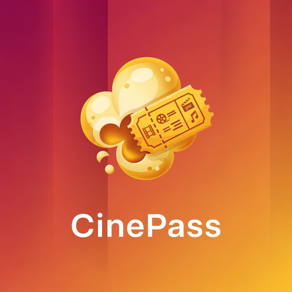 AI Design for ticket booking app logo like added to popcorn