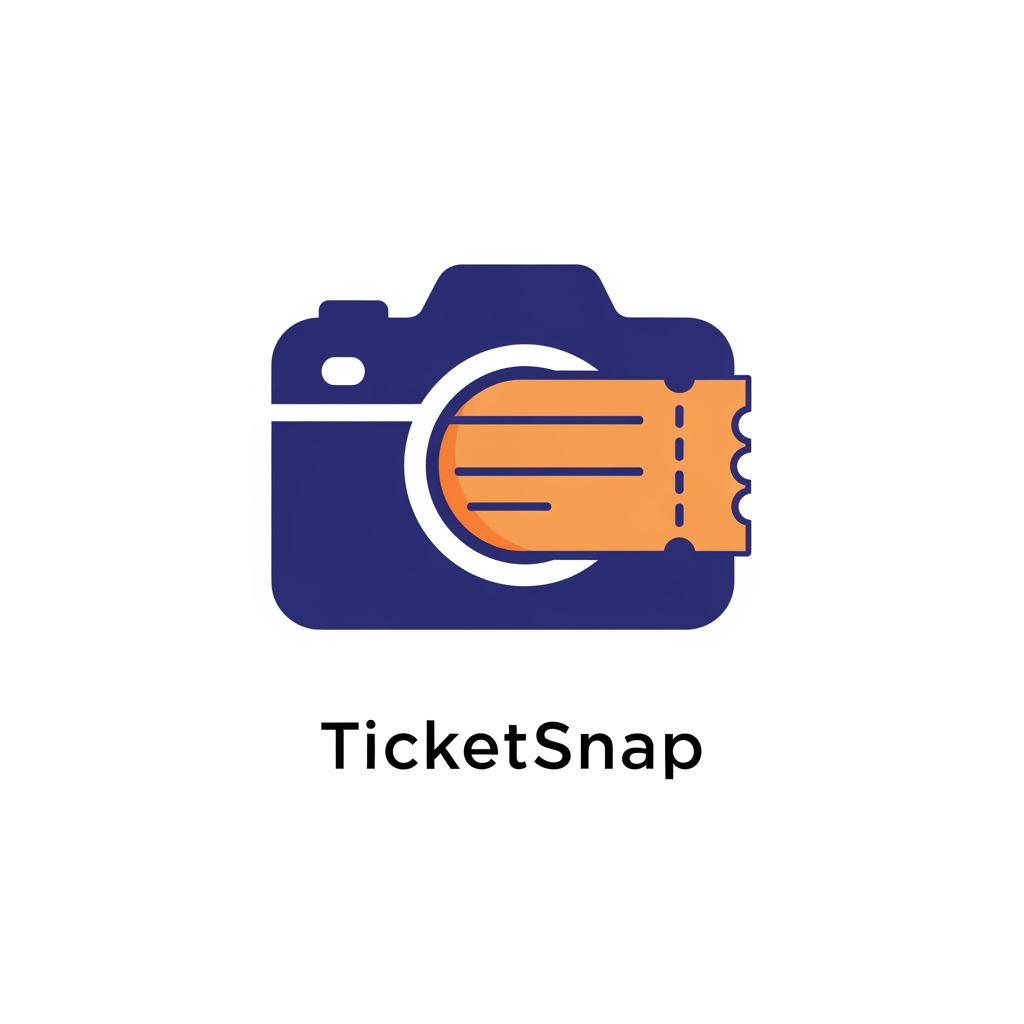 AI Design for ticket booking app logo like added to camera