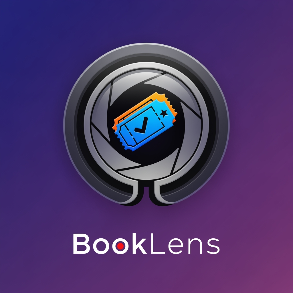 AI Design for ticket booking app logo like added to camera