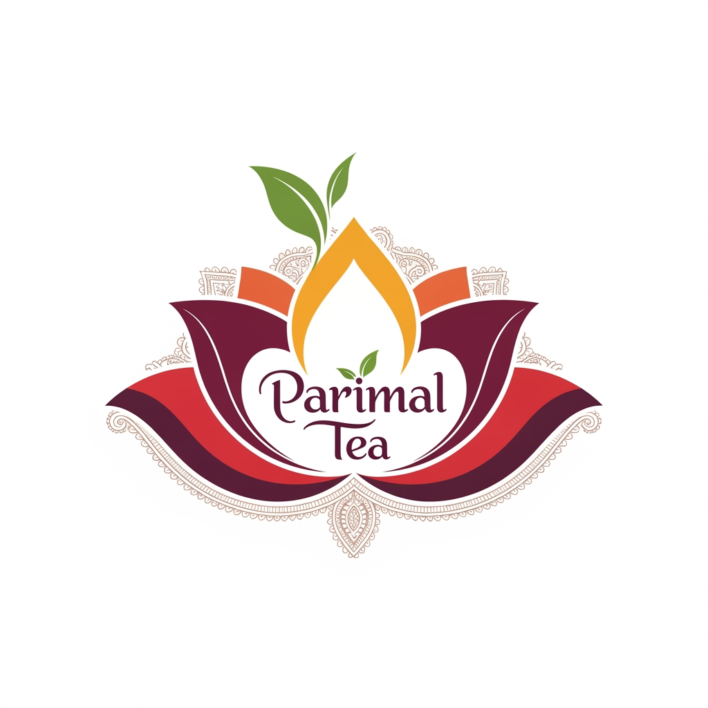 AI Design for Parimal Tea create logo more design should indian style astetic