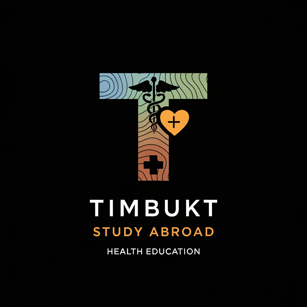 AI Design for TIMBUKT STUDY ABROAD nn vendi minimal logo design cheyabm ith oru topography logoyann vendath ethegilum oru letteril ith helth education annenn ulla elements konduvaranm