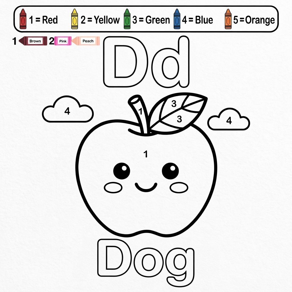AI Design for i had a picture one but i want to add letters and picture name : dog at bottom as the picture two for 8.5*11 inches pages