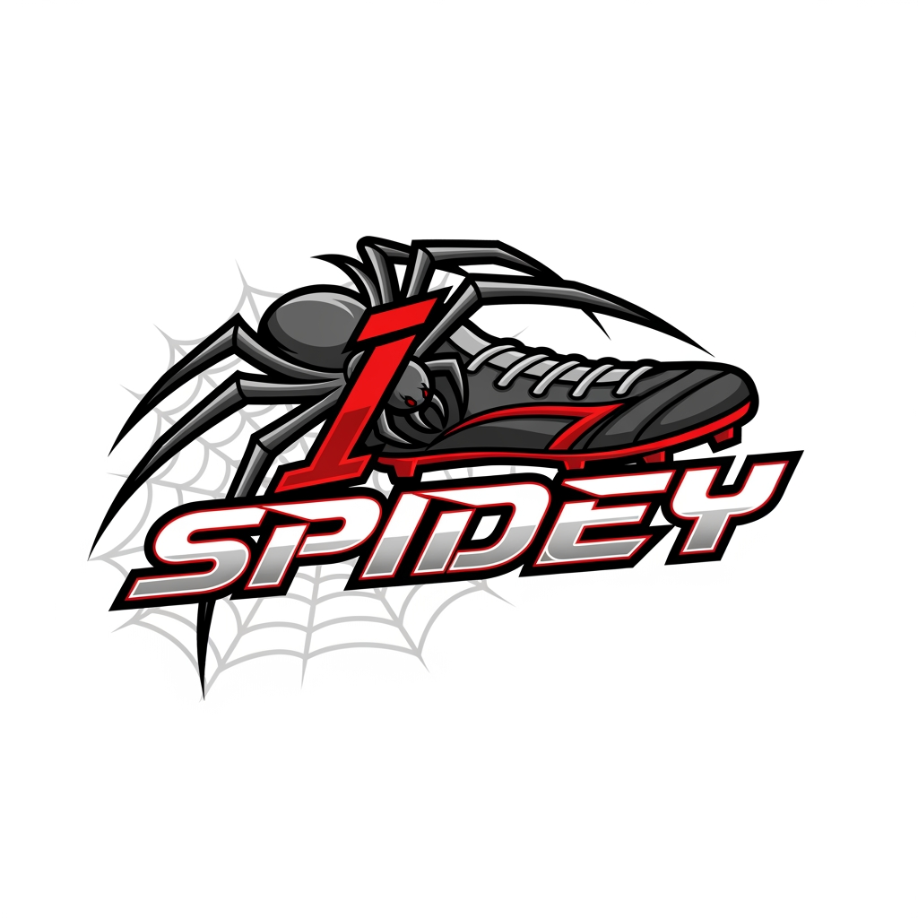AI Design for A FOOTBALL SHOES BRAND LOGO NAMED SPIDEY