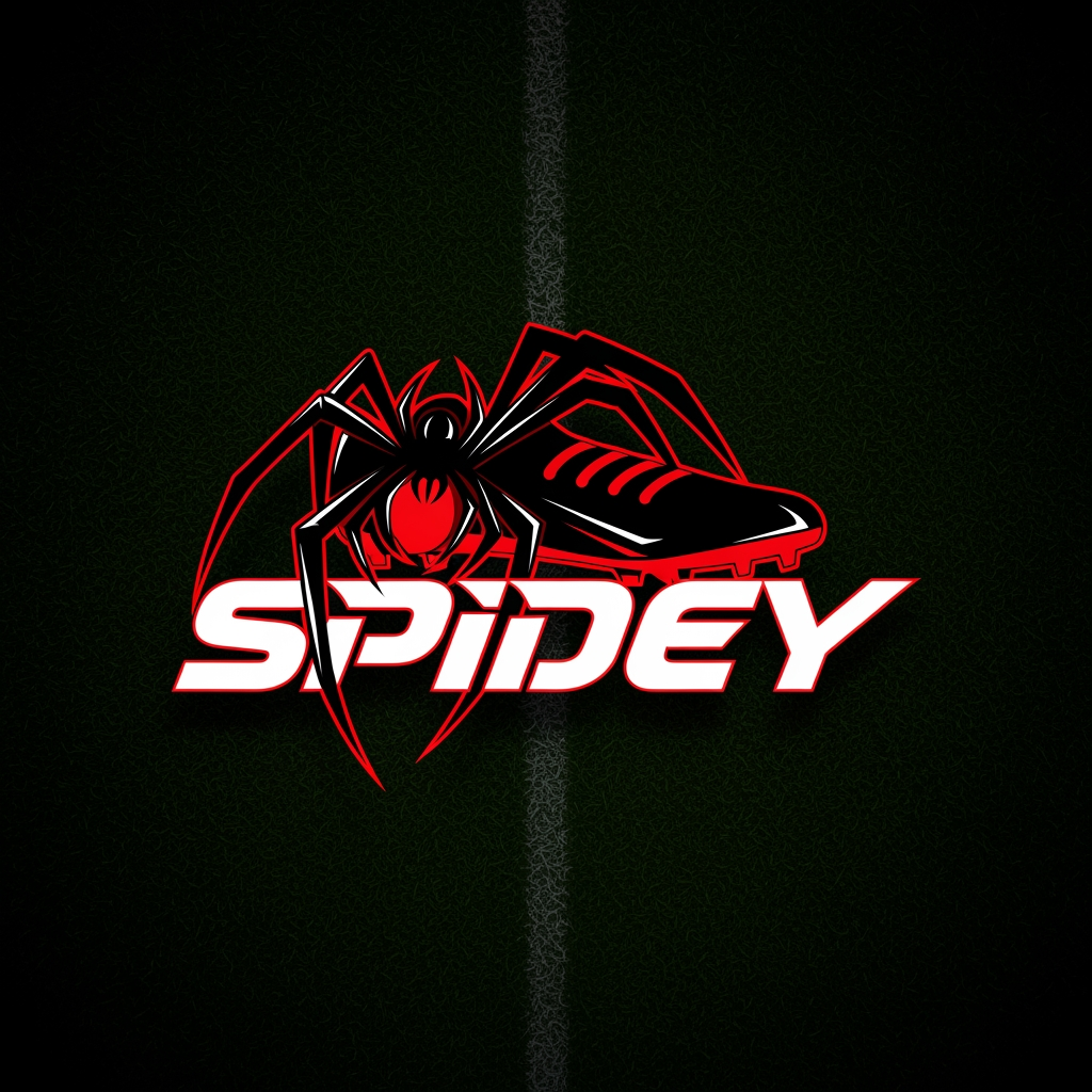 AI Design for A FOOTBALL SHOES BRAND LOGO NAMED SPIDEY