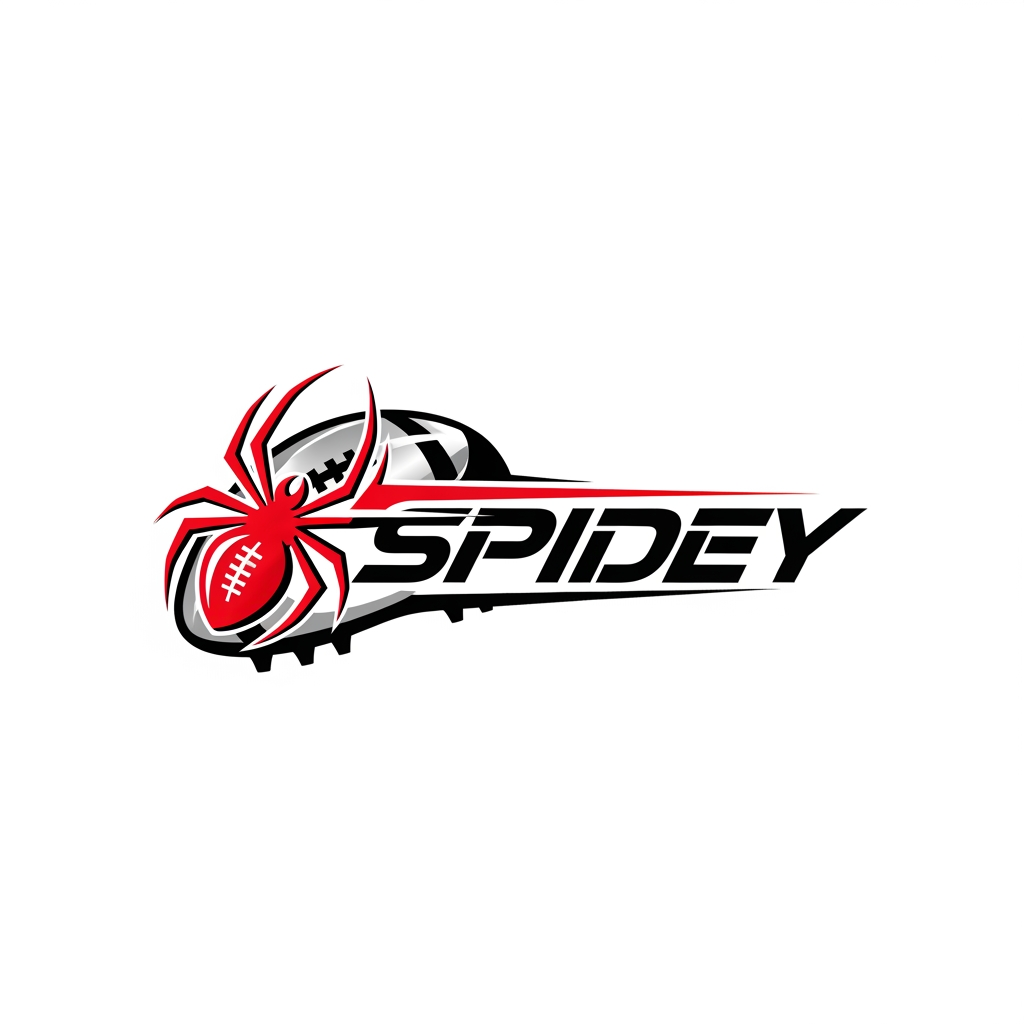 AI Design for A FOOTBALL SHOES BRAND LOGO NAMED SPIDEY