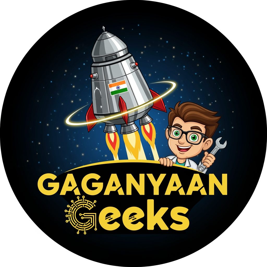 AI Design for Create a logo not with name but our team name is Gaganyaan Geeks