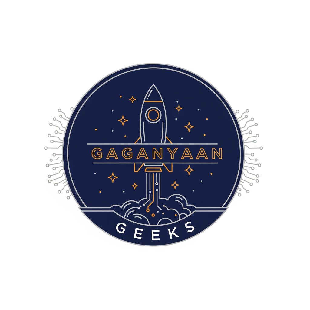 AI Design for Create a logo not with name but our team name is Gaganyaan Geeks