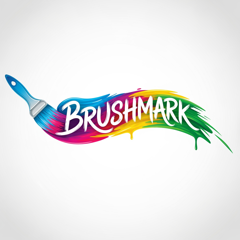 AI Design for logo for my art page called 'BRUSHMARK',it should be creative and uniques