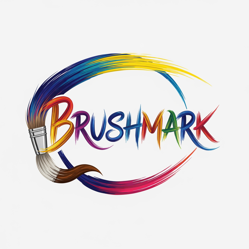 AI Design for logo for my art page called 'BRUSHMARK',it should be creative and uniques