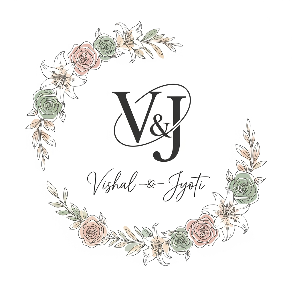 AI Design for Vishal and jyoti name off bride and groom
i want a logo with initial of ourt namke athetic and beatiuful