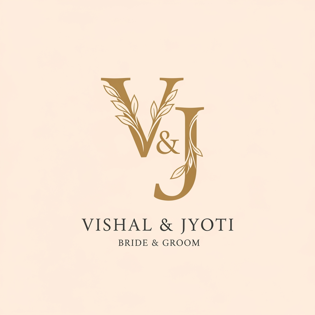 AI Design for Vishal and jyoti name off bride and groom
i want a logo with initial of ourt namke athetic and beatiuful