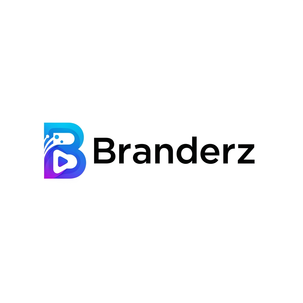 AI Design for create a logo for a digital marketing agency called "branderz", the logo style is text bassed, the letter 'b' should be the logo, give me few options