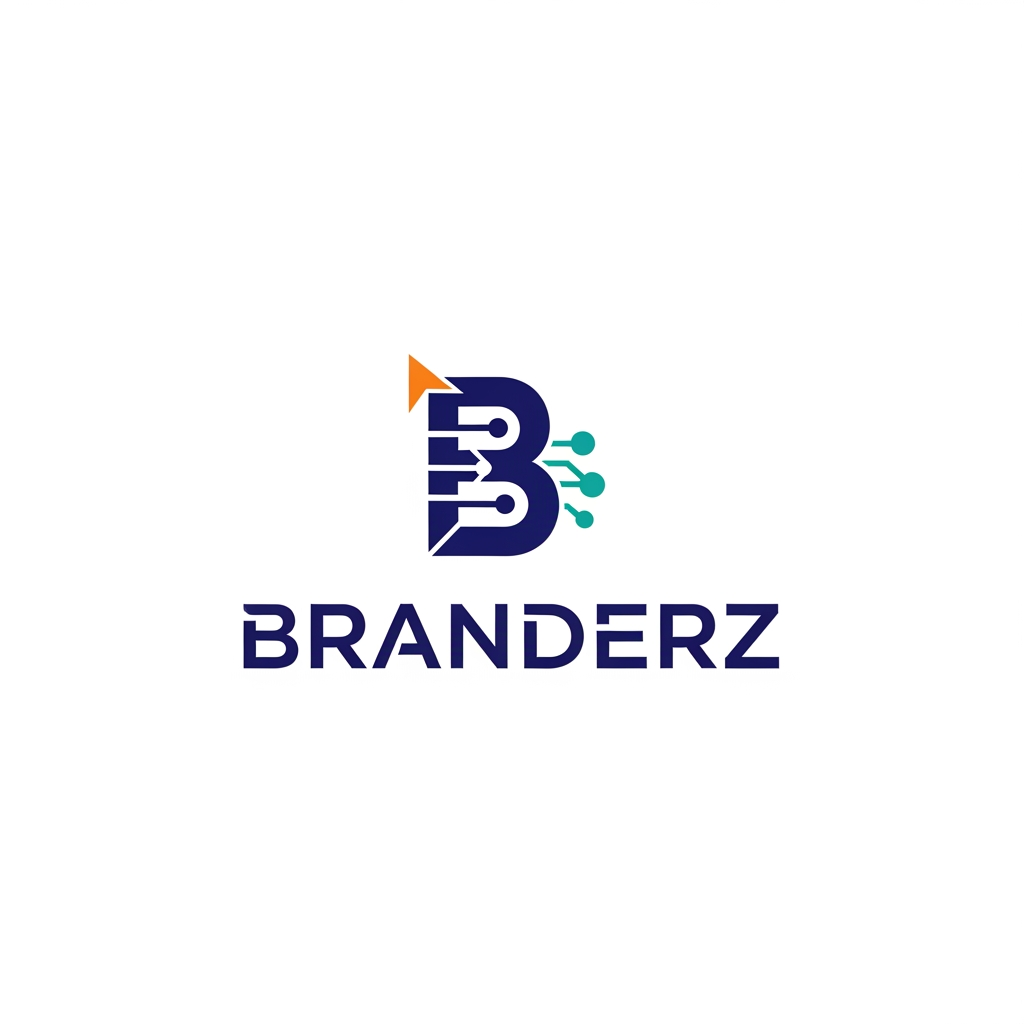 AI Design for create a logo for a digital marketing agency called "branderz", the logo style is text bassed, the letter 'b' should be the logo, give me few options