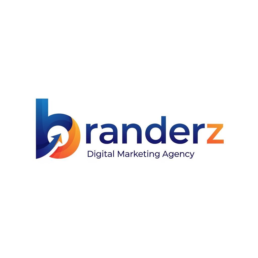 AI Design for create a logo for a digital marketing agency called "branderz", the logo style is text bassed, the letter 'b' should be the logo, give me few options