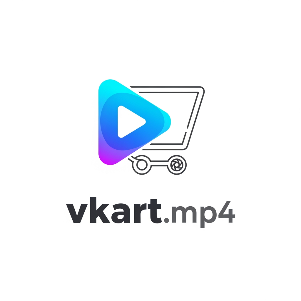 AI Design for create a logo for vkart.mp4 as i it is for video editing and all digital marketing stuffs
